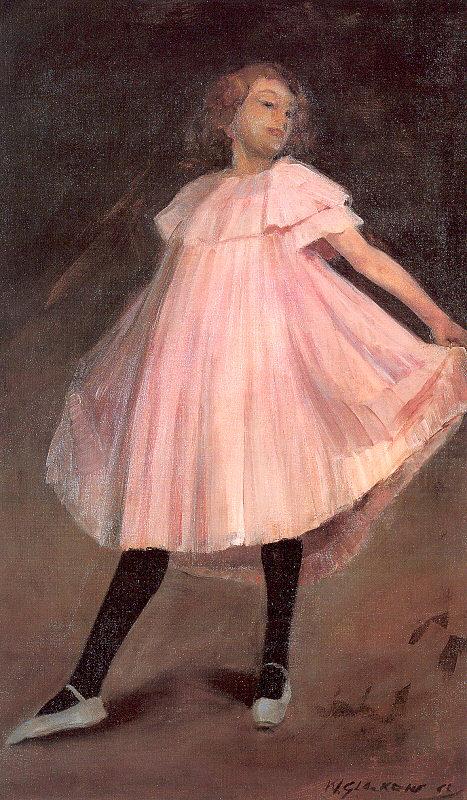 Glackens, William James Dancer in a Pink Dress china oil painting image